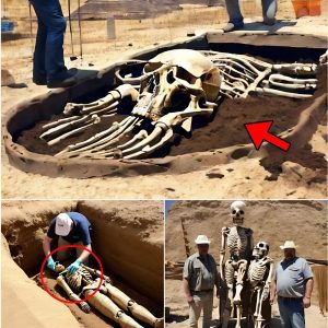 BREAKING NEWS: A 50-Foot-Tall Giant Humanoid Skeleton Discovered at an Ancient Burial Site by Modern Archaeologists.