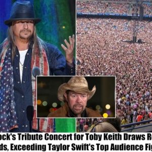 Kid Rock's Tribute Concert for Toby Keith Surpasses Taylor Swift's Peak Audience Numbers, "Biggest Show Ever