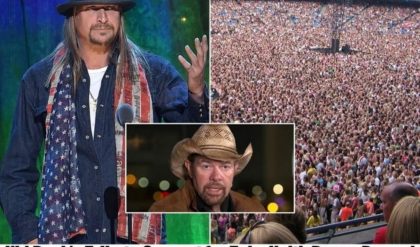 Kid Rock's Tribute Concert for Toby Keith Surpasses Taylor Swift's Peak Audience Numbers, "Biggest Show Ever