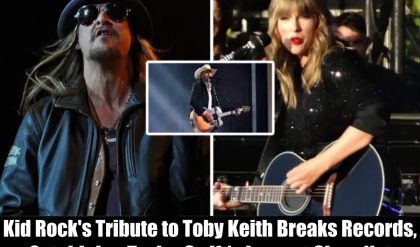 Breaking: Kid Rock's Tribute to Toby Keith Breaks Records, Outshining Taylor Swift's Largest Show Yet