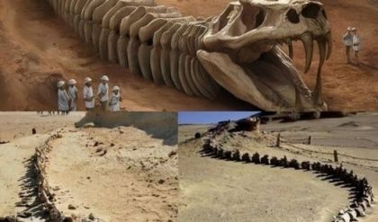 HOT NEWS: Giant 82-Foot Serpent Skeleton Unearthed Near Sahara Desert.