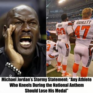 Breaking News : Michael Jordan’s Stormy Statement: “Any Athlete Who Kneels During the National Anthem Should Lose His Medal”