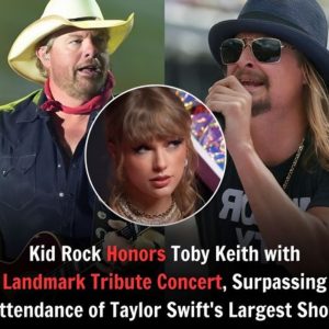 Breaking: Kid Rock Honors Toby Keith with Landmark Tribute Concert, Surpassing Attendance of Taylor Swift's Largest Show