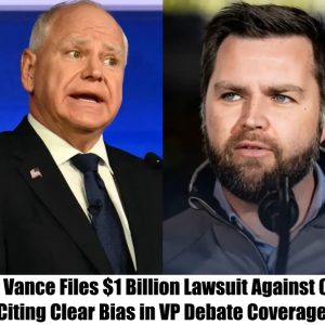 HOT NEWS: J.D. Vance Files $1 Billion Lawsuit Against CBS, Citing Clear Bias in VP Debate Coverage!..