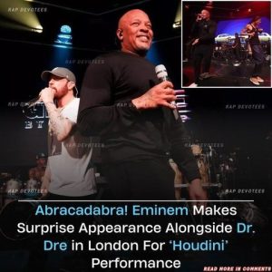 Dr Dre and Snoop Dogg shock fans by bringing out Eminem during London show as LeBron James watches on